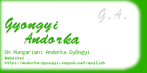 gyongyi andorka business card
